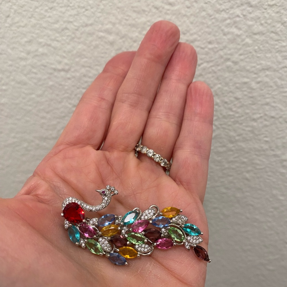 Gorgeous, natural gemstone, Peacock, Brooch and pendant all in one‼️ - Picture 4 of 4